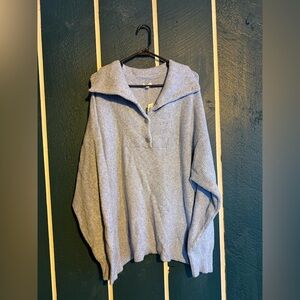 Aerie Blue Waffle Knit Sweater